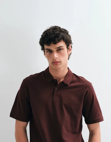 Мужское поло Jack & Jones Essential, шоколадное