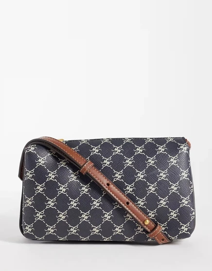Женская сумка через плечо Mango Monogram, темно-синяя