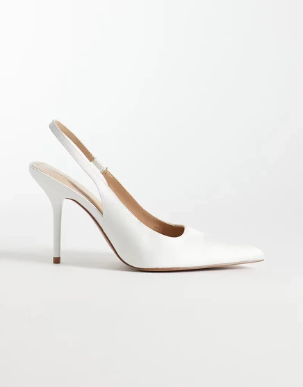 белые туфли на высоком каблуке schuh Sade с откидной спинкой