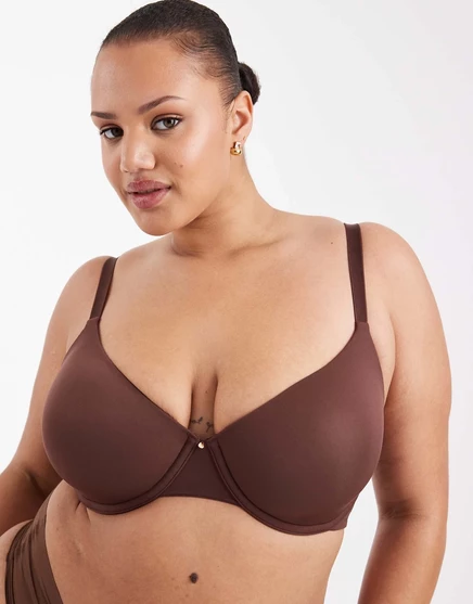 Женский бюстгальтер ASOS Curve, шоколадный