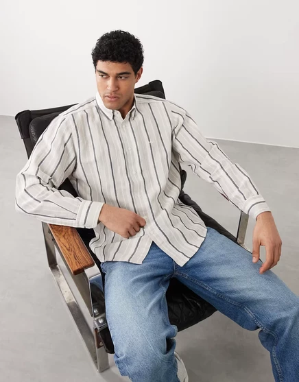 Серая рубашка BOSS Orange regular fit на пуговицах - часть комплекта open grey