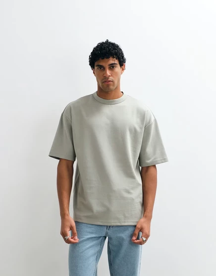 Мужская футболка ASOS Design breatheMAX тяжелая оверсайз, антрацитовая