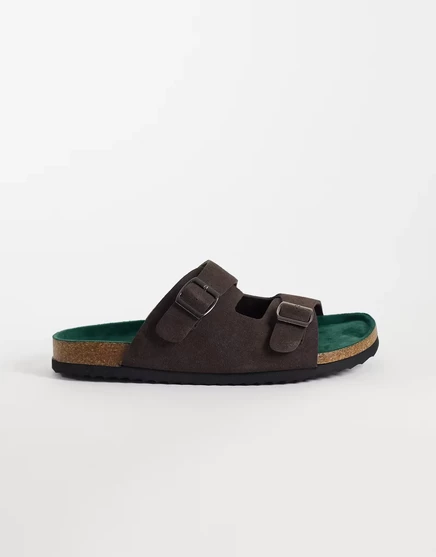 Мужские мюли ONLY & SONS из искусственной замши, шоколадные
