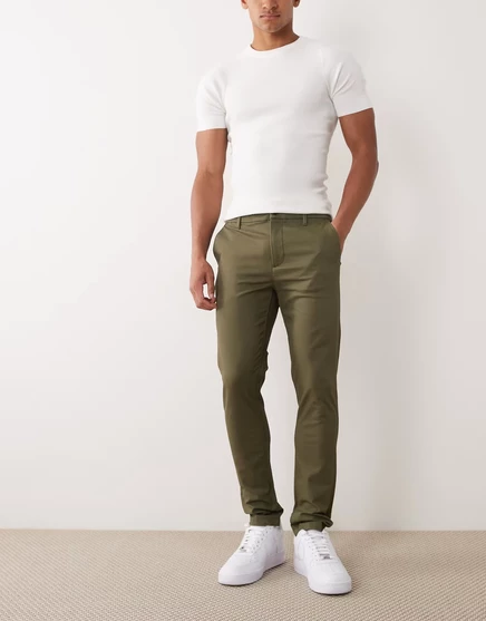 Мужские скинни-чиносы ASOS Design, хаки