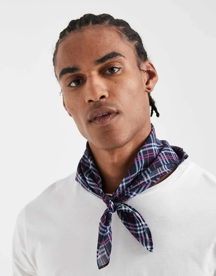 Бандана ASOS Design Cotton Heritage Plaid Blue