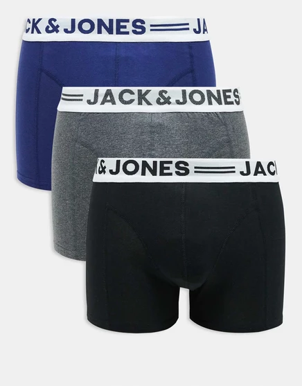 Мужские боксеры Jack & Jones, 3 шт., синие и серые