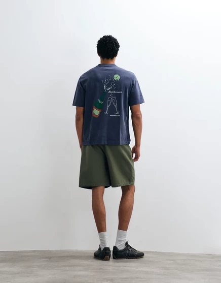 Мужская футболка Abercrombie & Fitch Wimbledon, темно-синяя