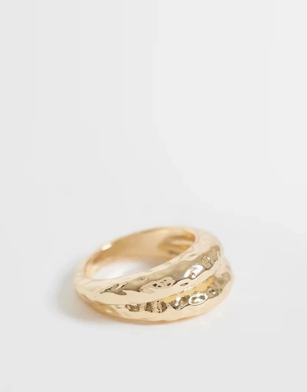 Женское кольцо ASOS Design двойное, золотистое