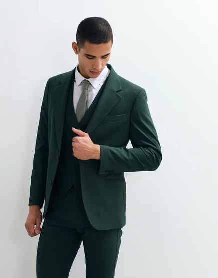 Мужской пиджак ASOS Design Skinny, темно-зеленый