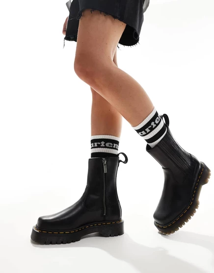 Низкие ботинки Dr Martens Amaayah из черной кожи black