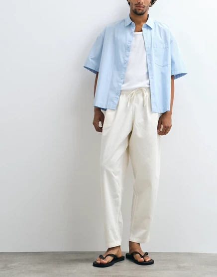 Мужские брюки ASOS Design свободного кроя, экрю
