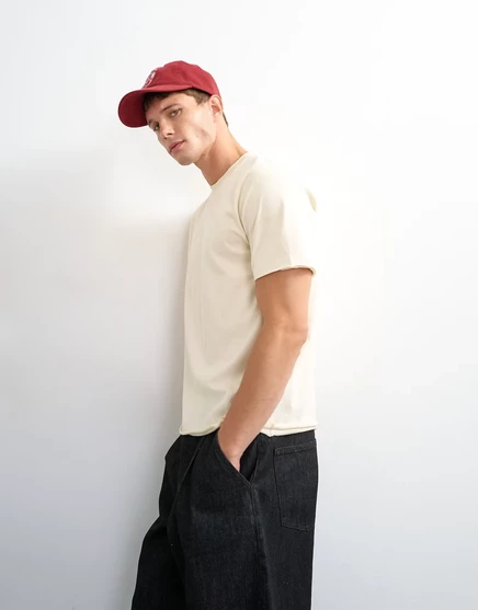 Мужская футболка Topman классического кроя, экрю