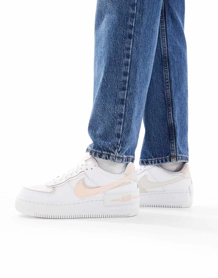 Кроссовки Nike Air Force 1 Shadow белого и розового цветов white
