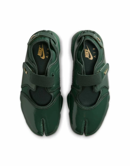 Кроссовки Nike Air Rift лакированного зеленого цвета с золотой отделкой