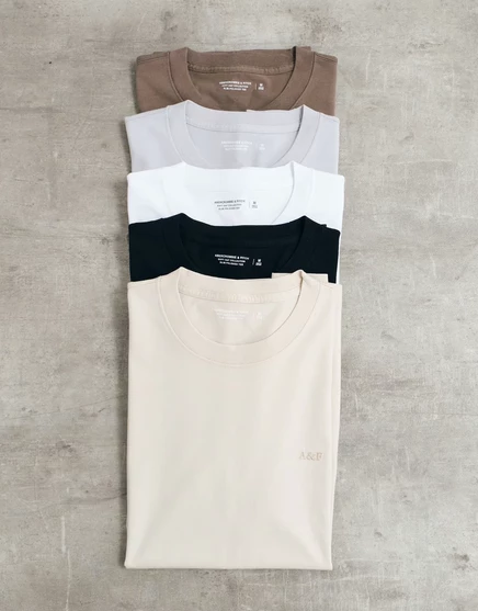 Мужские футболки Abercrombie & Fitch Slim, 5 шт., мультицвет