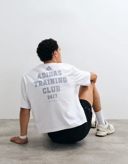 тренировочная футболка adidas белого цвета white