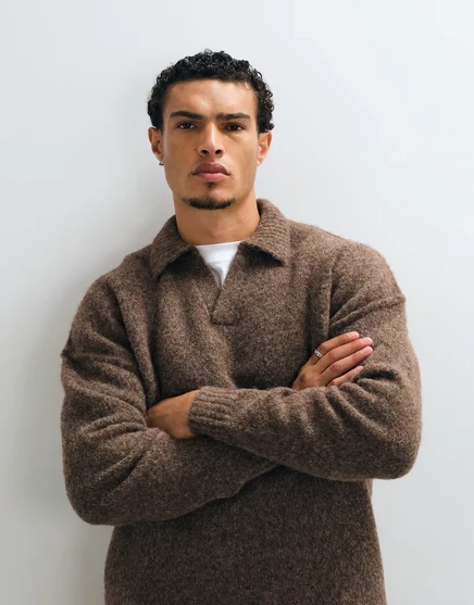 Мужской трикотажный свитер ASOS Design, коричневый