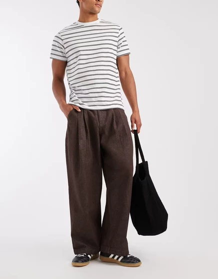 Мужские джинсы ASOS Design barrel-кроя, коричневые