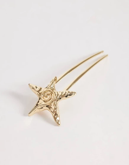 Заколка Accessorize Star Fish металлическая, золотистая