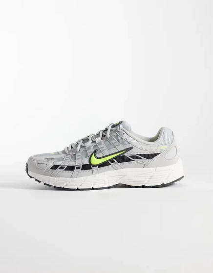 Мужские кроссовки Nike P-6000, серые и ярко-желтые