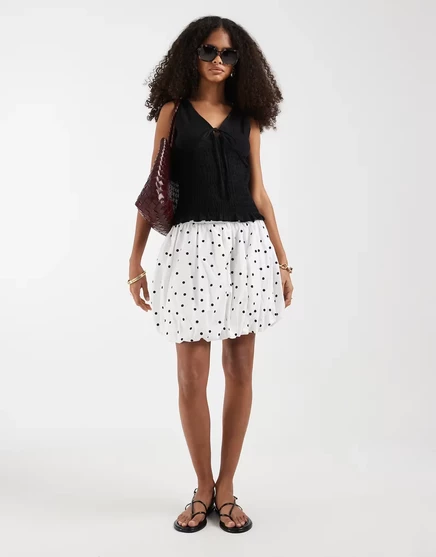 Мини-юбка ASOS DESIGN bubble в горошек