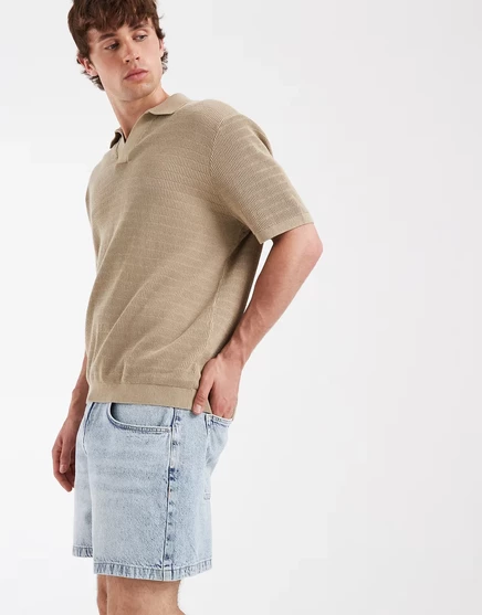 Мужские шорты ASOS Design джинсовые, светло-синие