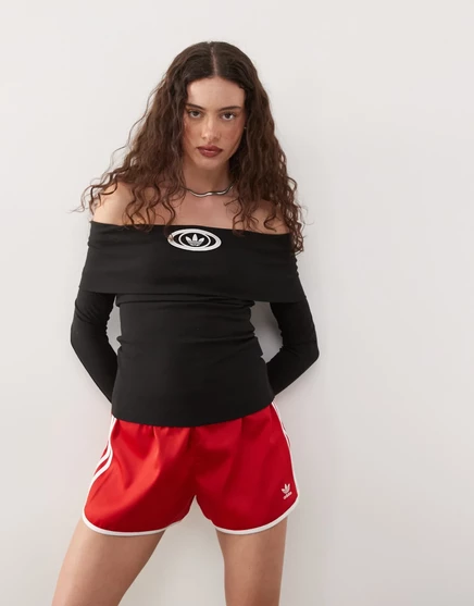 футболка с длинным рукавом adidas Originals Campus 2000 черного цвета black