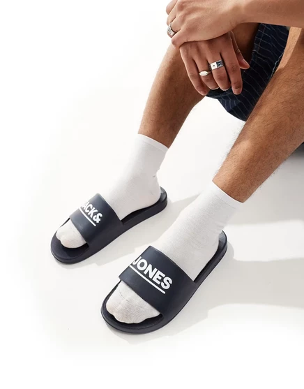 Мужские шлепанцы Jack & Jones Pool, темно-синие