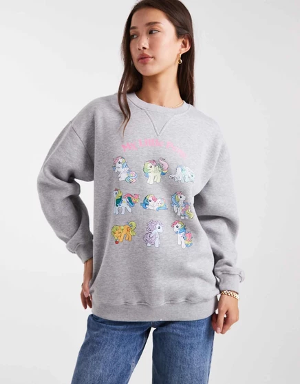 Женский свитшот Daisy Street x My Little Pony с принтом, серый
