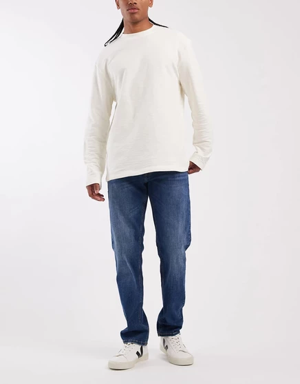 Зауженные джинсы Jack &Jones Mike темно-синего цвета dark blue