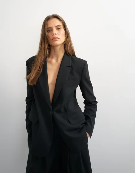 Женский блейзер Topshop свободного кроя, черный