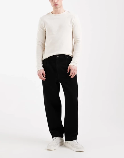 Мужские джинсы ASOS Design свободные зауженные, черные