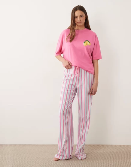 Женская пижама ASOS Tall: футболка и брюки, розовая