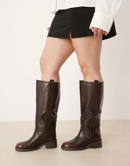 ASOS Curve Conan Массивные ботинки шоколадного цвета chocolate