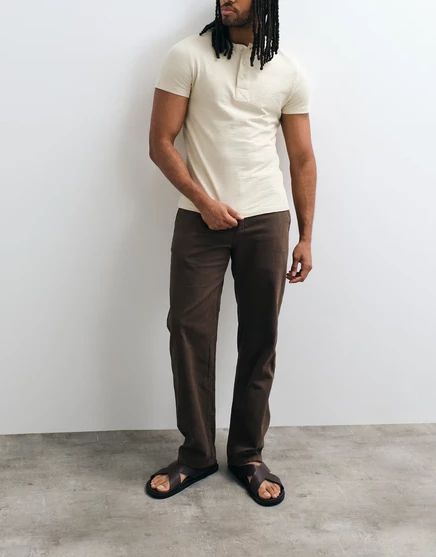 Мужские брюки Mango relaxed, коричневые