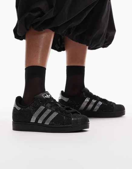 Кроссовки adidas Originals Superstar II черного и серебристого цветов black