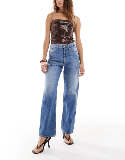 Узкие прямые джинсы Tommy Jeans Layla после средней стирки denim medium