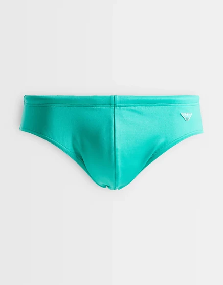 Плавательные трусы Emporio Armani Bodywear с логотипом в сине-изумрудном цвете
