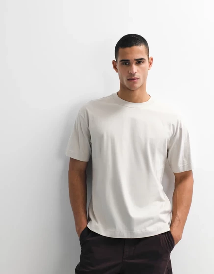 Мужская футболка Hollister Boxy Heavyweight, бежевая