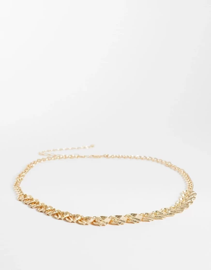 Женский ремень ASOS Design Curve с дисками, золотистый