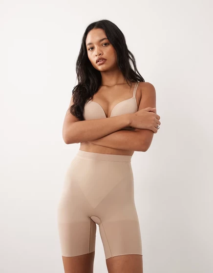 Женские шорты-утяжка spanx sculpt gofigure, чайно-бежевые