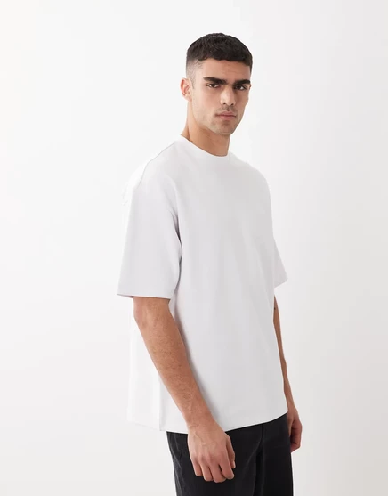 Мужская футболка ASOS Design премиальная из интерлока свободного кроя, белая