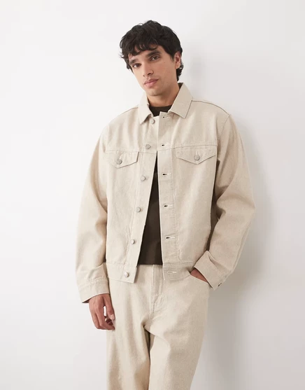 Мужская джинсовая куртка ASOS Design Trucker, экрю