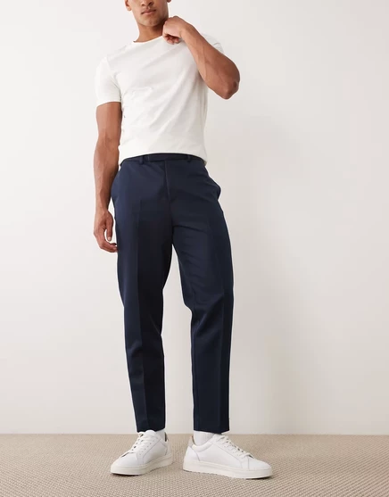 Мужские зауженные брюки ASOS Design, темно-синие