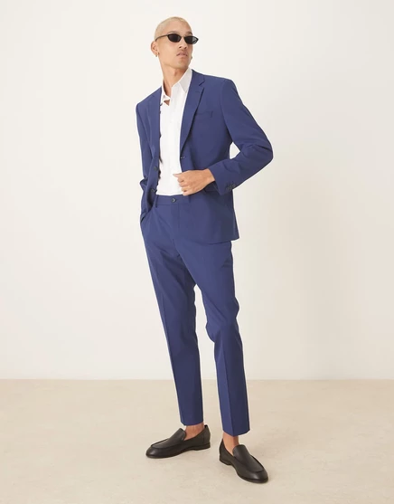Зауженные брюки Selected Homme Liam темно-синего цвета blue depths
