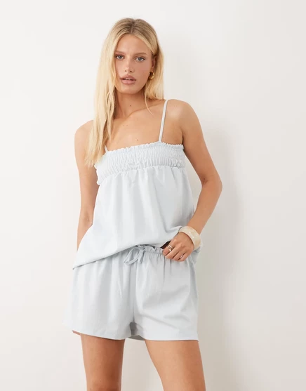 Женские шорты ASOS Design, светло-голубые