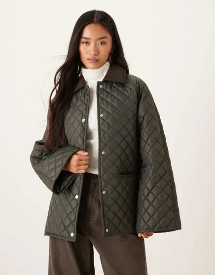 Женская короткая куртка GINA TRICOT вощеная, темно-хаки