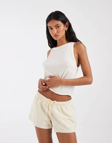 Пижамные шорты-боксеры Hollister mini с желтым принтом ditsy желтый