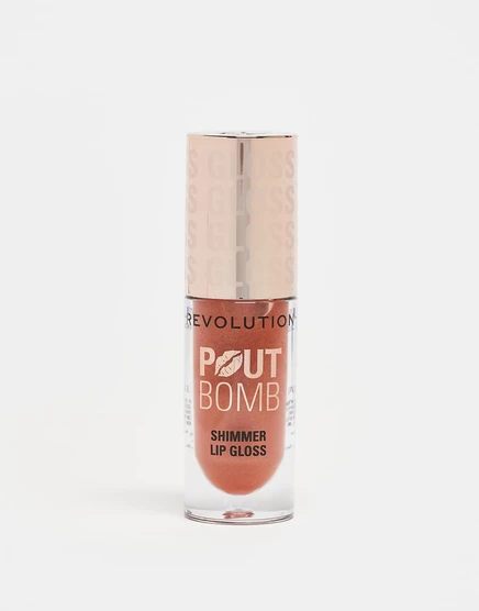 Revolution Pout Bomb Мерцающий блеск Nude Glow nude glow