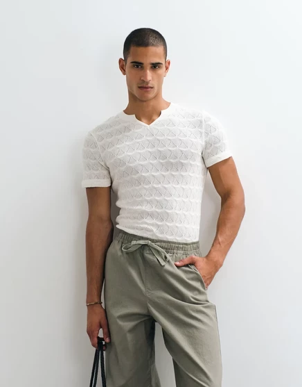 Мужская футболка ASOS Design облегающая, слоновая кость